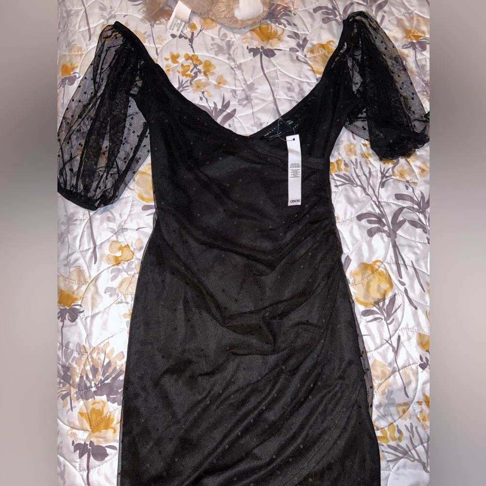 Black mini dress